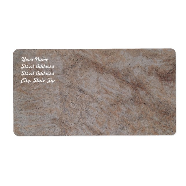 Rusty Brown Marble Shipping Label (Front)