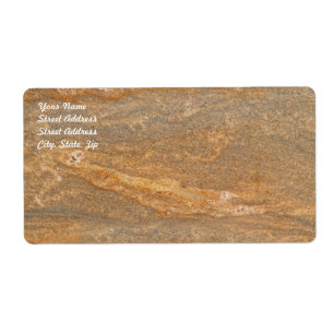 Rusty Brown Marble Shipping Label