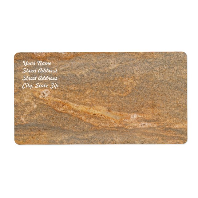 Rusty Brown Marble Shipping Label (Front)
