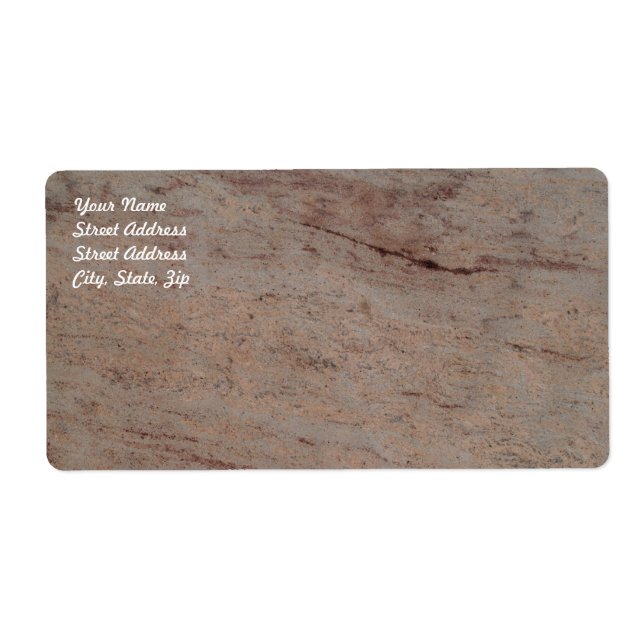 Rusty Brown Marble Shipping Label (Front)