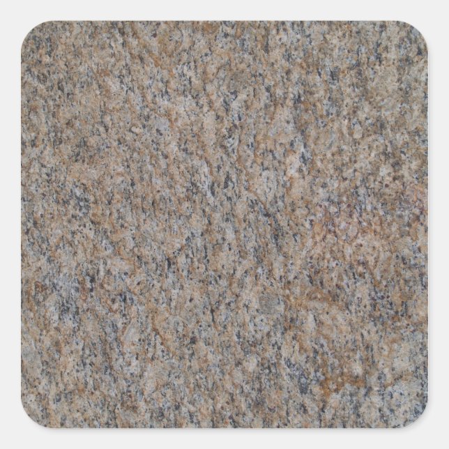 Rusty Brown Marble Square Sticker (Front)
