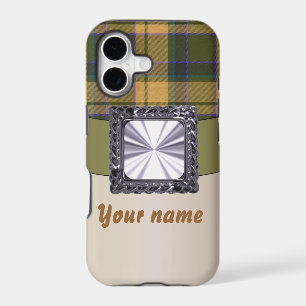 Rusty brown tartan plaid