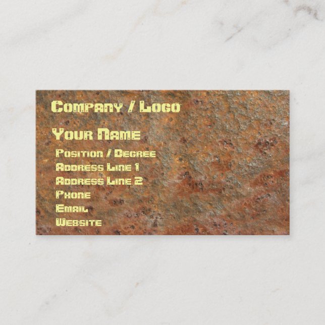 Rusty Business Card (Front)