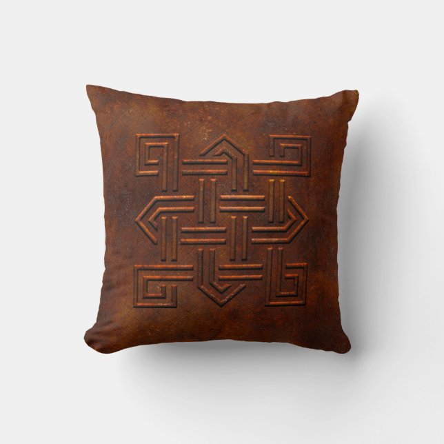 Rusty Celtic Knot Pillow (Front)