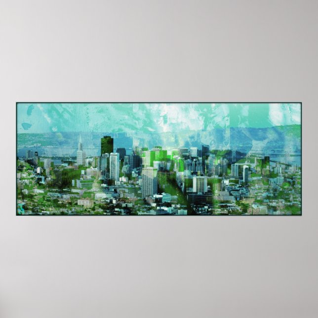 rusty city cyan poster (Front)