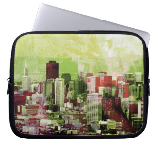 Rusty city laptop sleeve