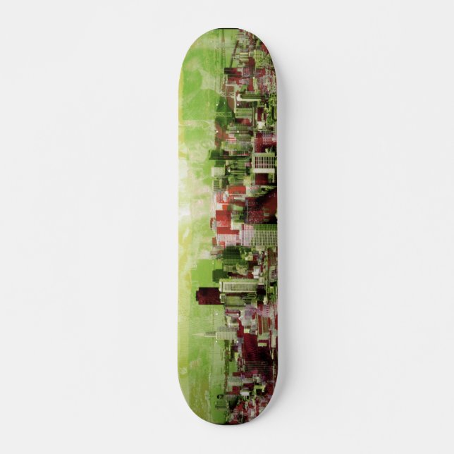 rusty city light green skateboard (Front)