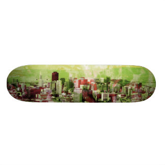 rusty city light green skateboard