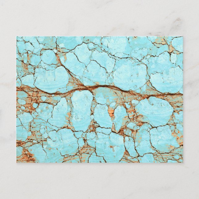 Rusty Cracked Turquoise Postcard (Front)
