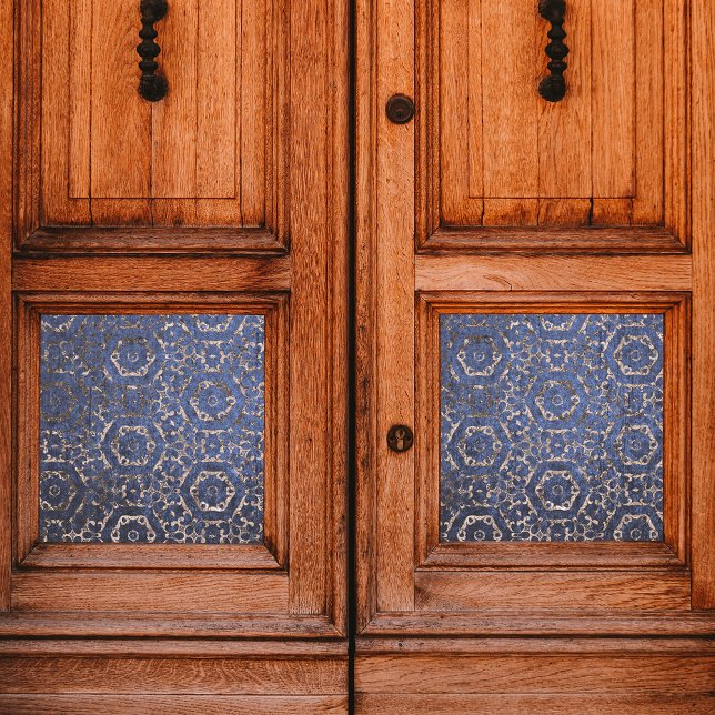 Rusty Damask Pattern Overlay Blue Grunge Texture Tissue Paper (Creator Uploaded)