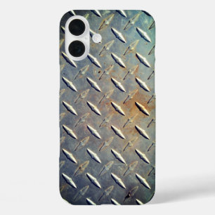 Rusty Diamond Plate Steel iPhone 16 Plus Case