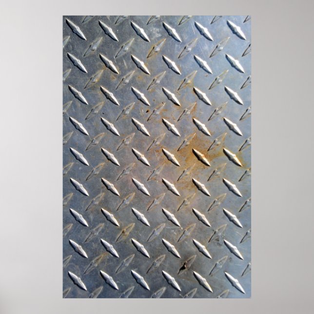 Rusty Diamond Plate Steel Poster (Front)