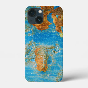 Rusty Distressed Blue Metal iPhone 13 Mini Case