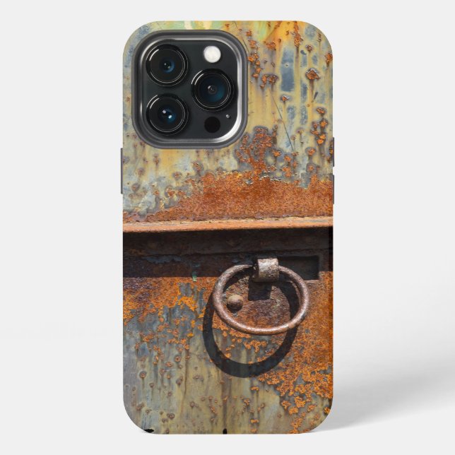 Rusty Door Custom Name iPhone Case (Back)