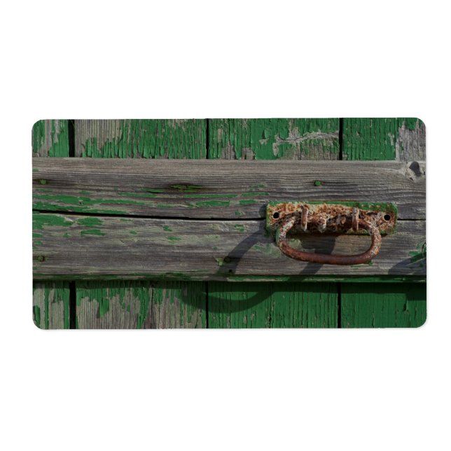 Rusty Door Handle On Green Door (Front)