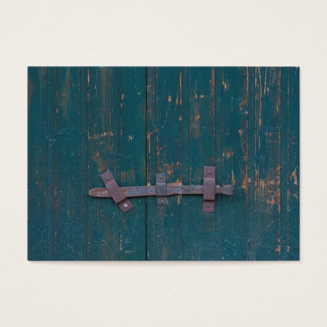 Rusty Door Latch On Green Door (Front)