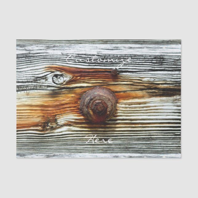 rusty driftwood board Thunder_Cove Tissue Paper (Front)