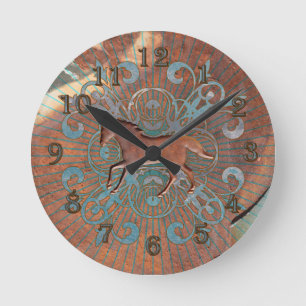 Rusty Equestrian Wall Clock