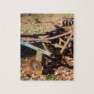 Rusty Farm Field Equipment Jigsaw Puzzle
