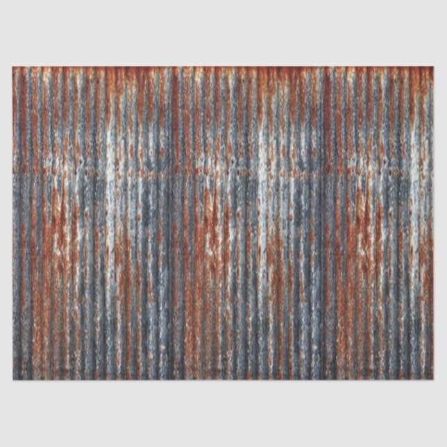 Rusty Galvanized steel Decoupage paper  (Front)