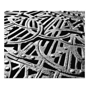 Rusty Grate in Grey Photo Print