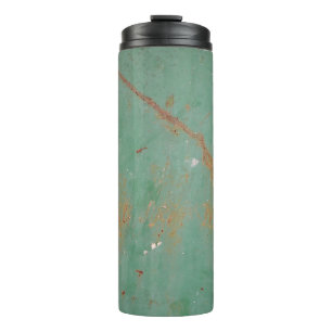 Rusty green weathered textured metal urban panel t thermal tumbler