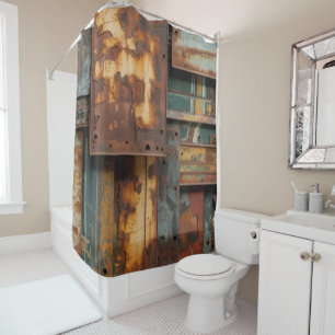 Rusty Grunge Metal Shower Curtain