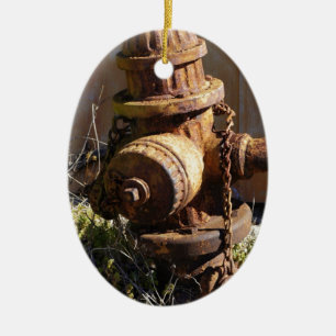 Rusty Hydrant Ceramic Tree Decoration