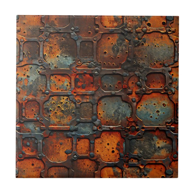 Rusty Iron Ceramic Tile (Front)