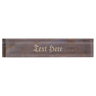 Rusty Iron Texture Background Nameplate