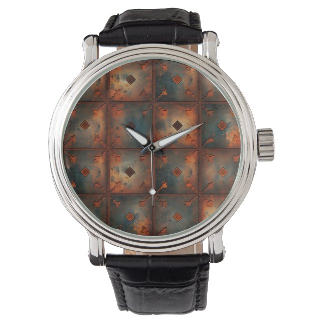 Rusty Iron Wall Clock Watch (Front)