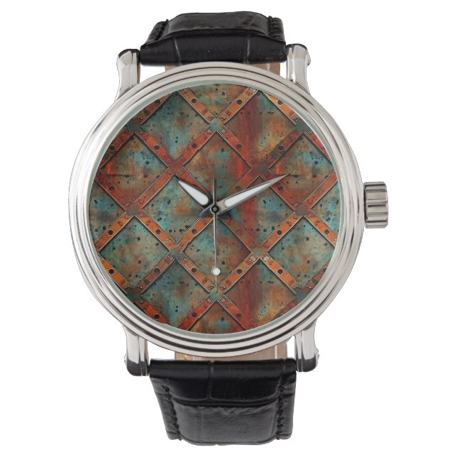Rusty Iron Wall Clock Watch (Front)