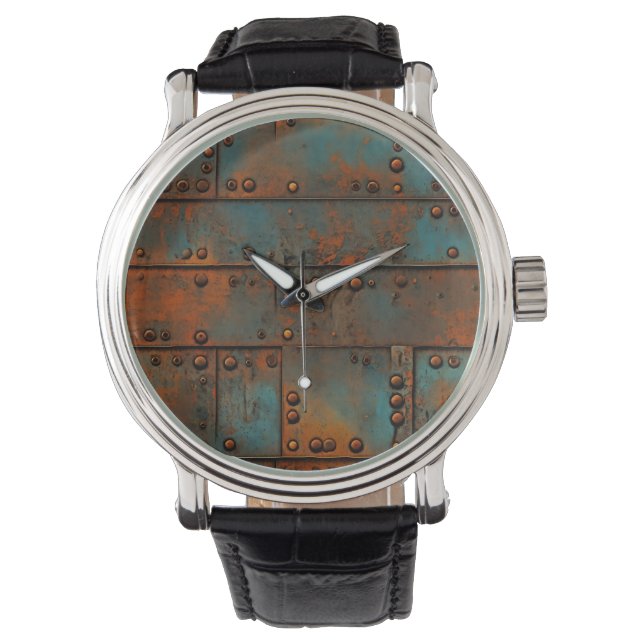 Rusty Iron Wall Clock Watch (Front)