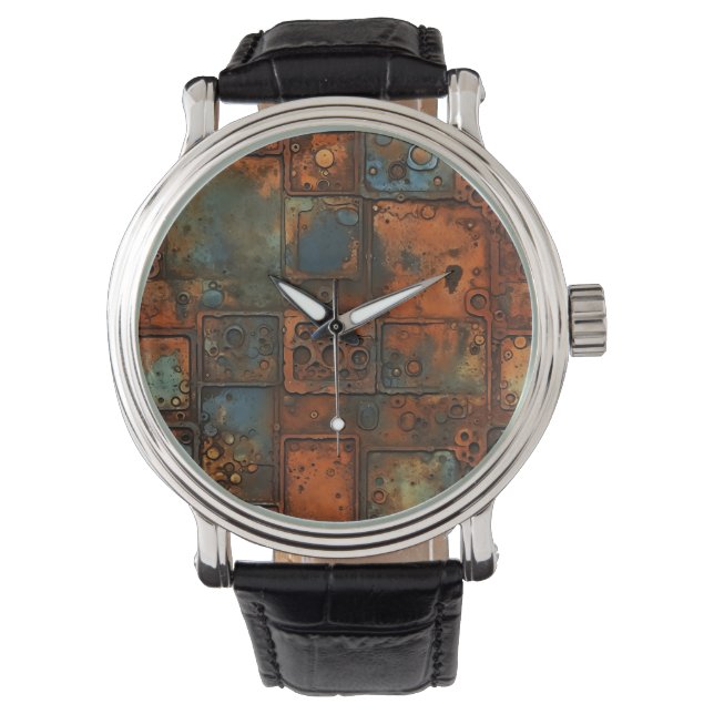 Rusty Iron Wall Clock Watch (Front)