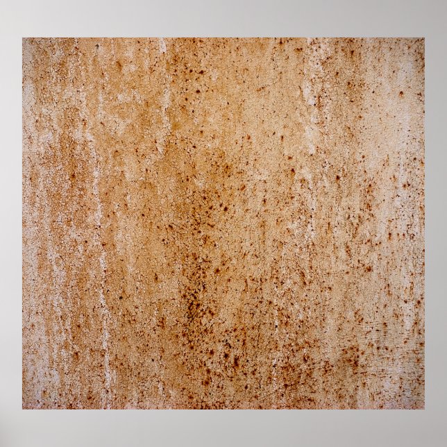 Rusty iron wall, texture detail. poster (Front)