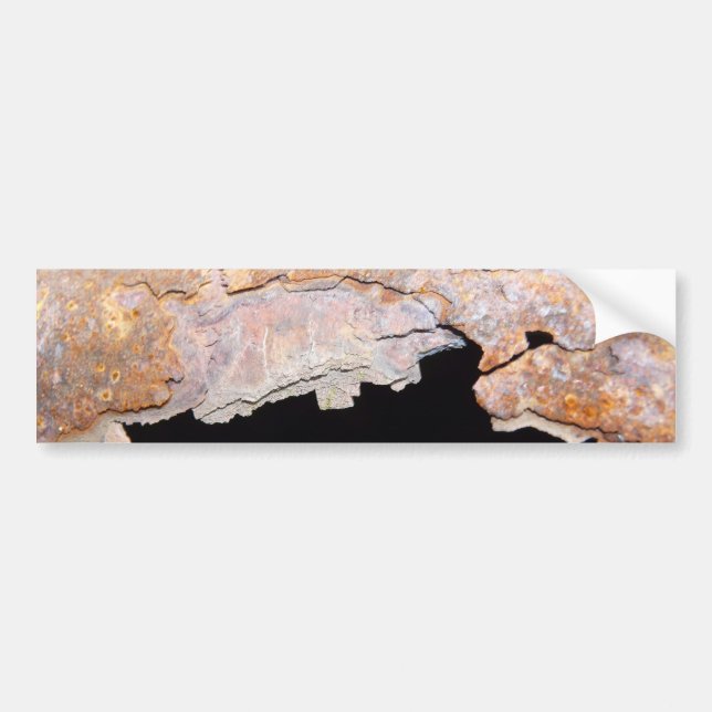Rusty Junk Pipe Textured Rust Bumper Sticker (Front)