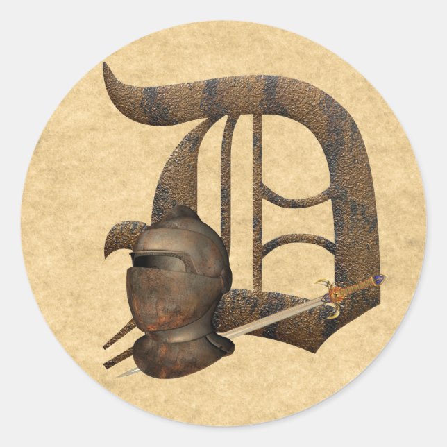 Rusty Knights Initial D Classic Round Sticker (Front)