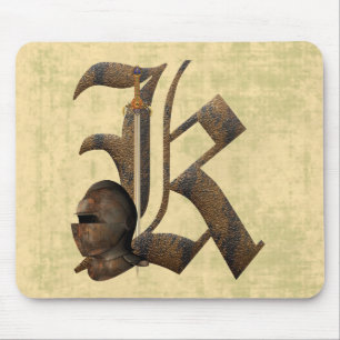 Rusty Knights Initial K Mouse Pad