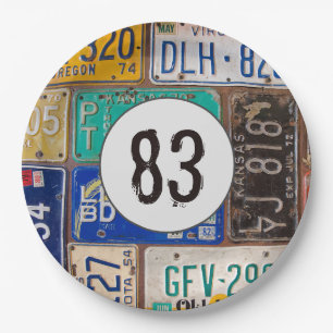 Rusty License Plates 83rd Birthday