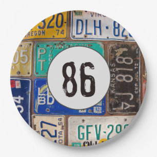 Rusty License Plates 86th Birthday