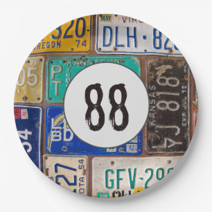 Rusty License Plates 88th Birthday