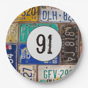 Rusty License Plates 91st Birthday