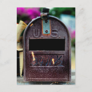 Rusty Mailbox Portrait Postcard