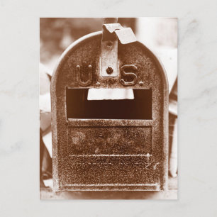 Rusty Mailbox Postcard