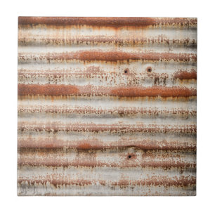 Rusty Metal Background Ceramic Tile