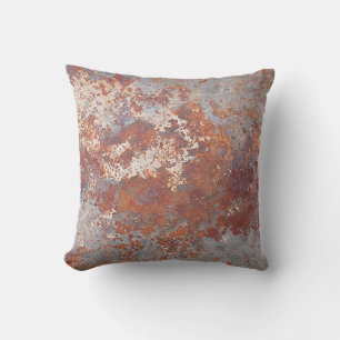 Rusty metal background cushion