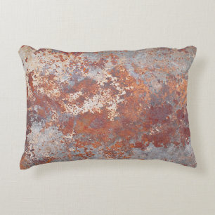 Rusty metal background decorative cushion