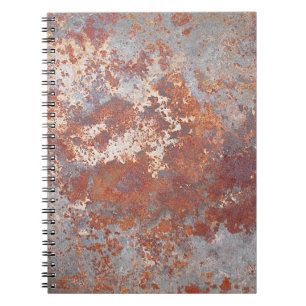 Rusty metal background notebook