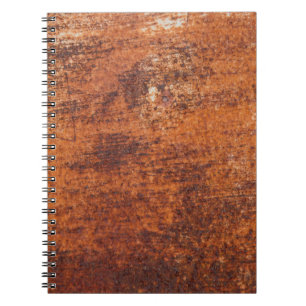 Rusty metal background notebook
