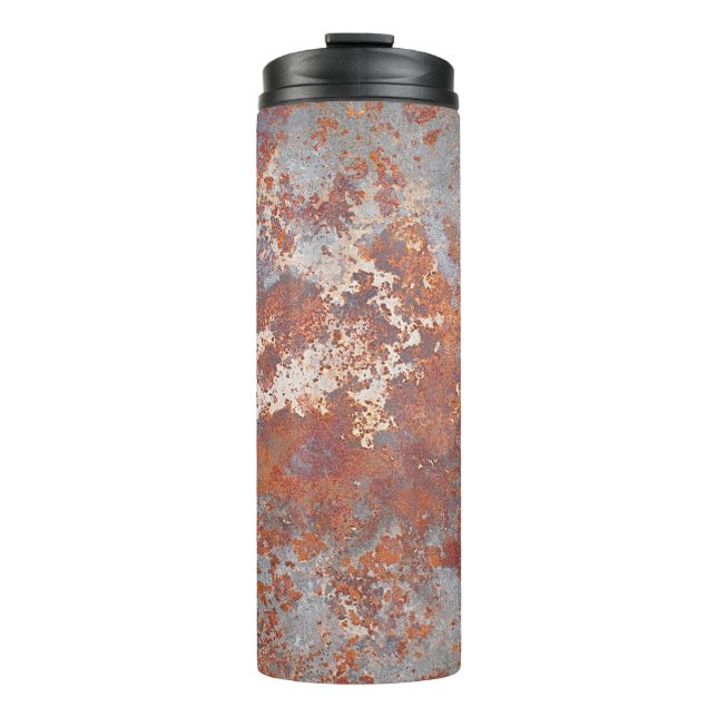 Rusty metal background thermal tumbler (Front)